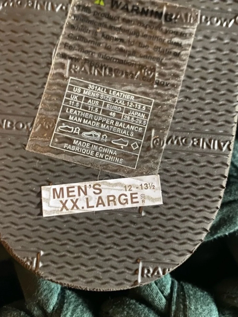 Rainbow Tan Suede Thong Sandals 12-13.5 - Picture 4 of 7